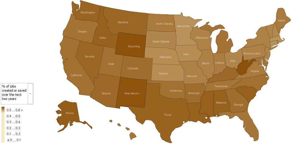 2D Map of Stimulus Package Effects by State (by Alan Cordova)