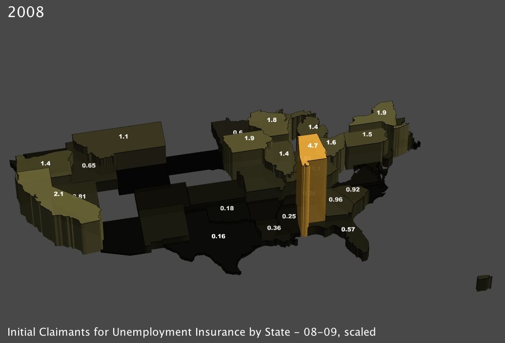 Initial Claimants for Unemployment Insurance in January 2008