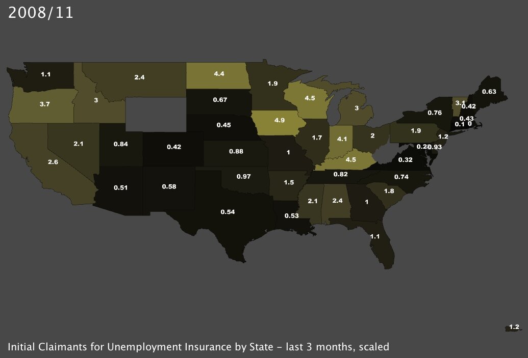 Initial Claimants for Unemployment Insurance in November 2008