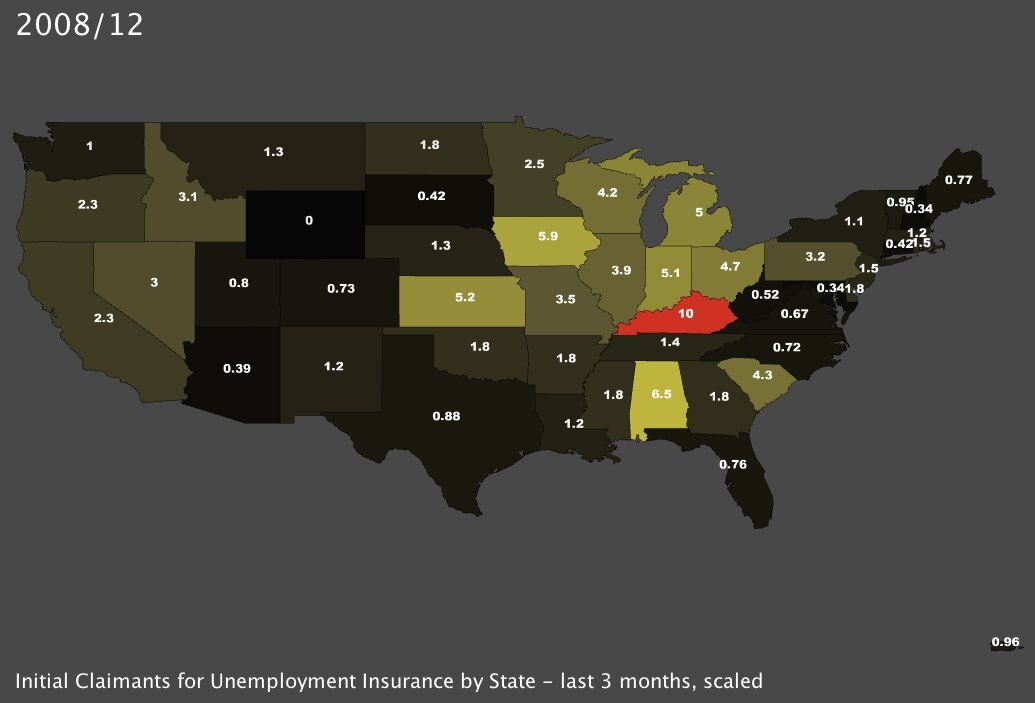 Initial Claimants for Unemployment Insurance in December 2008