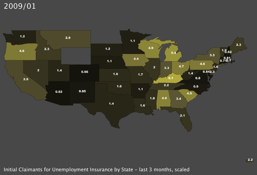 Initial Claimants for Unemployment Insurance in January 2009